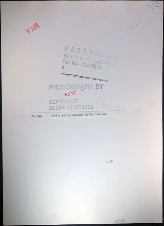 Audrey Hepburn Film Robin e Marian Ft 959 - Stampa 27x37 cm - Farabola Stampa ai sali d'argento