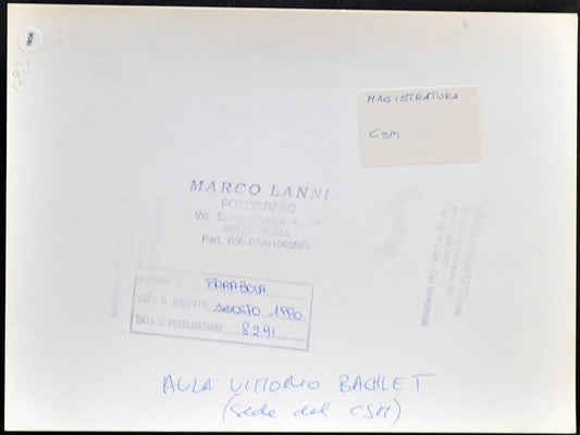 Aula Bachelet sede CSM anni 90 Ft 1806 - Stampa 24x18 cm - Farabola Stampa ai sali d'argento
