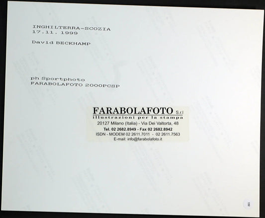 Calcio Inghilterra David Beckham 1999 Ft 132 - Stampa 20x25 cm - Farabola Stampa digitale