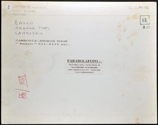 Cambogia Tempio Bayon 1998 Ft 2351 - Stampa 20x25 cm - Farabola Stampa ai sali d'argento