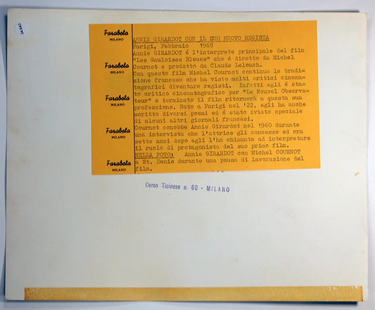 Annie Girardot e Michel Cournot Ft 34843 - Stampa 21x27 cm - Farabola Stampa ai sali d'argento