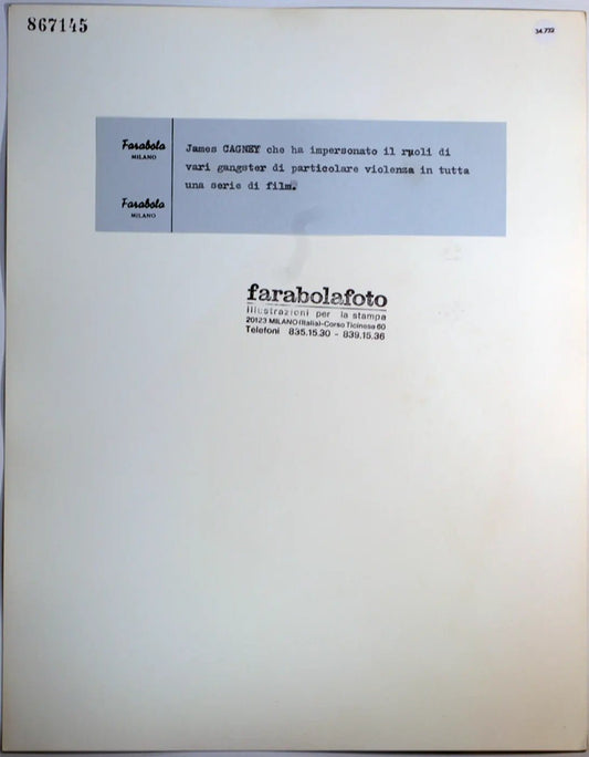 Cinema James Cagney Ft 34732 - Stampa 30x24 cm - Farabola stampa ai sali d'argento