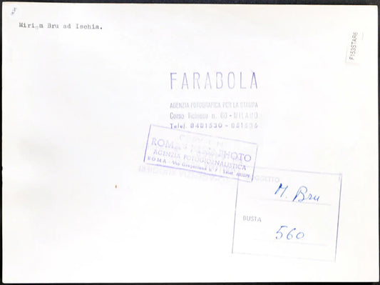Myriam Bru a Ischia anni 60 Ft 1836 - Stampa 24x18 cm - Farabola Stampa ai sali d'argento
