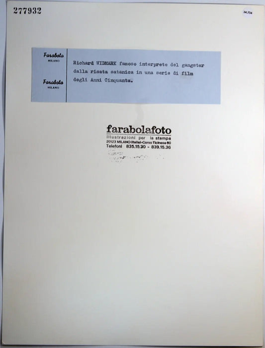 Cinema Richard Widmark Ft 34734 - Stampa 30x24 cm - Farabola Stampa ai sali d'argento