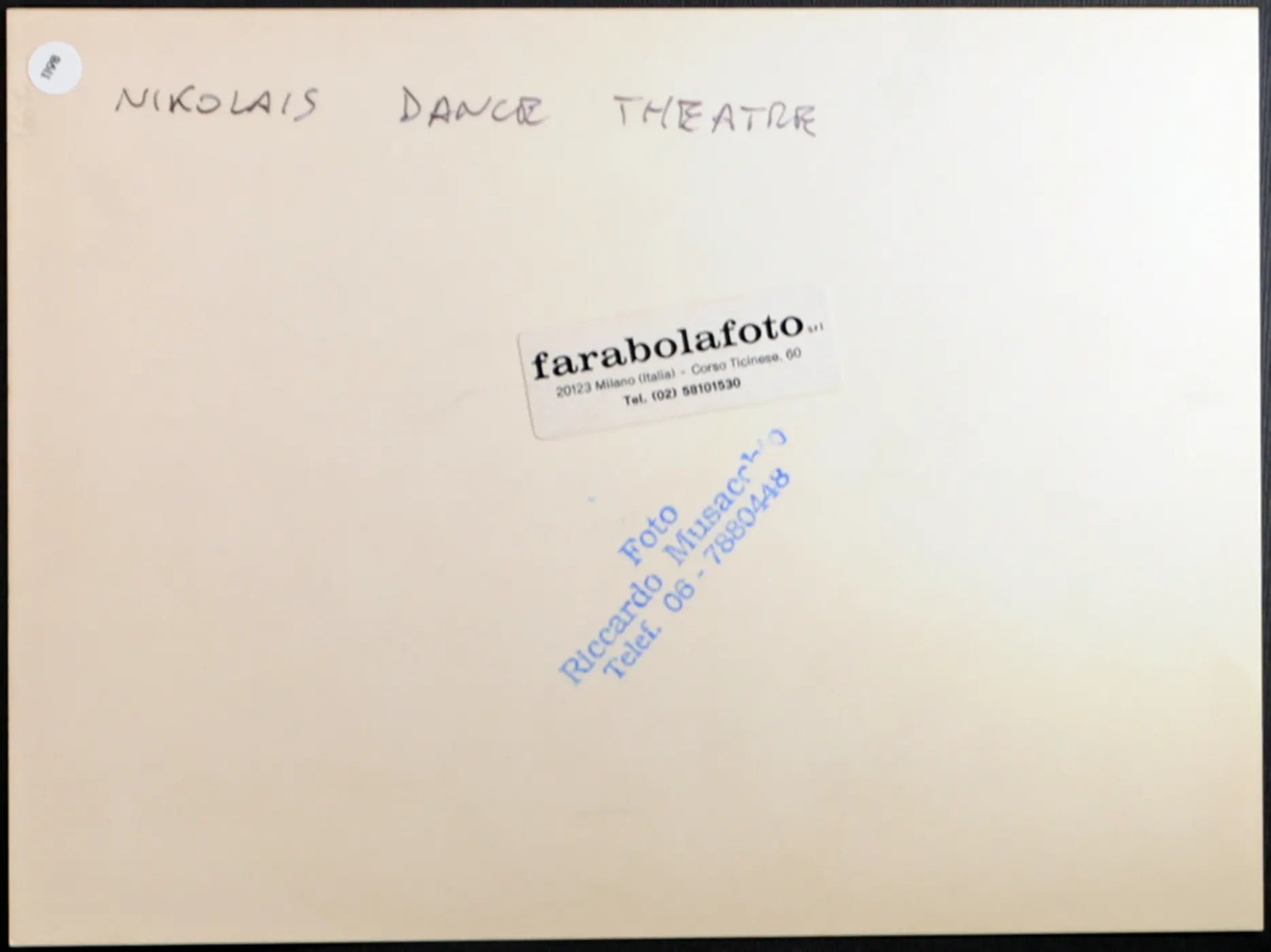 Nikolais Dance Theatre anni 90 Ft 1198 - Stampa 24x18 cm - Farabola Stampa ai sali d'argento