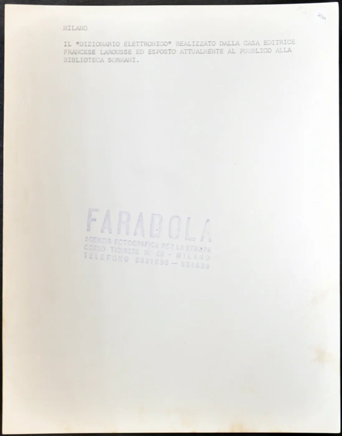 Dizionario Elettronico Larousse Ft 2028 - Stampa 21x27 cm - Farabola Stampa ai sali d'argento