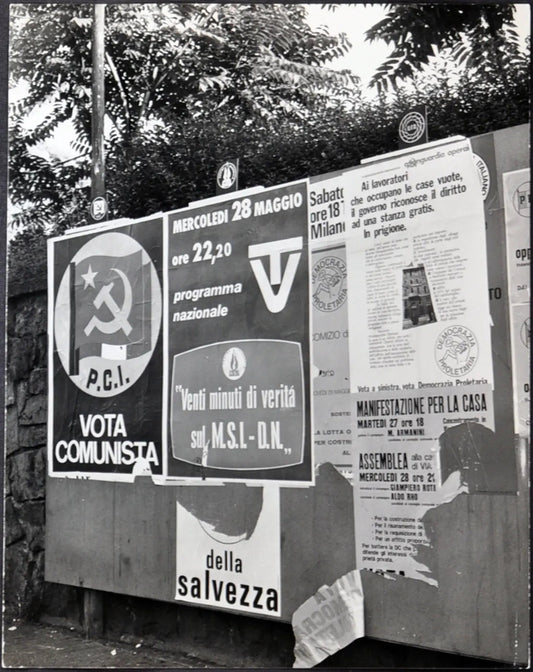 Elezioni 1975 Manifesti elettorali Ft 2174 - Stampa 21x27 cm - Farabola Stampa ai sali d'argento
