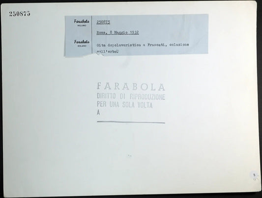 Frascati Colazione sull'erba 1932 Ft 46 - Stampa 30x24 cm - Farabola Stampa ai sali d'argento