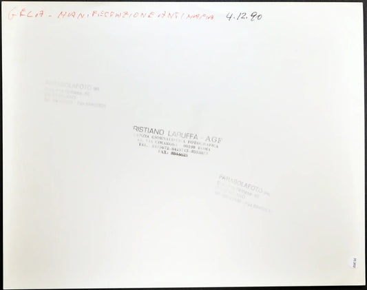 Gela Manifestazione anti-mafia 1990 Ft 35202 - Stampa 24x30 cm - Farabola Stampa ai sali d'argento