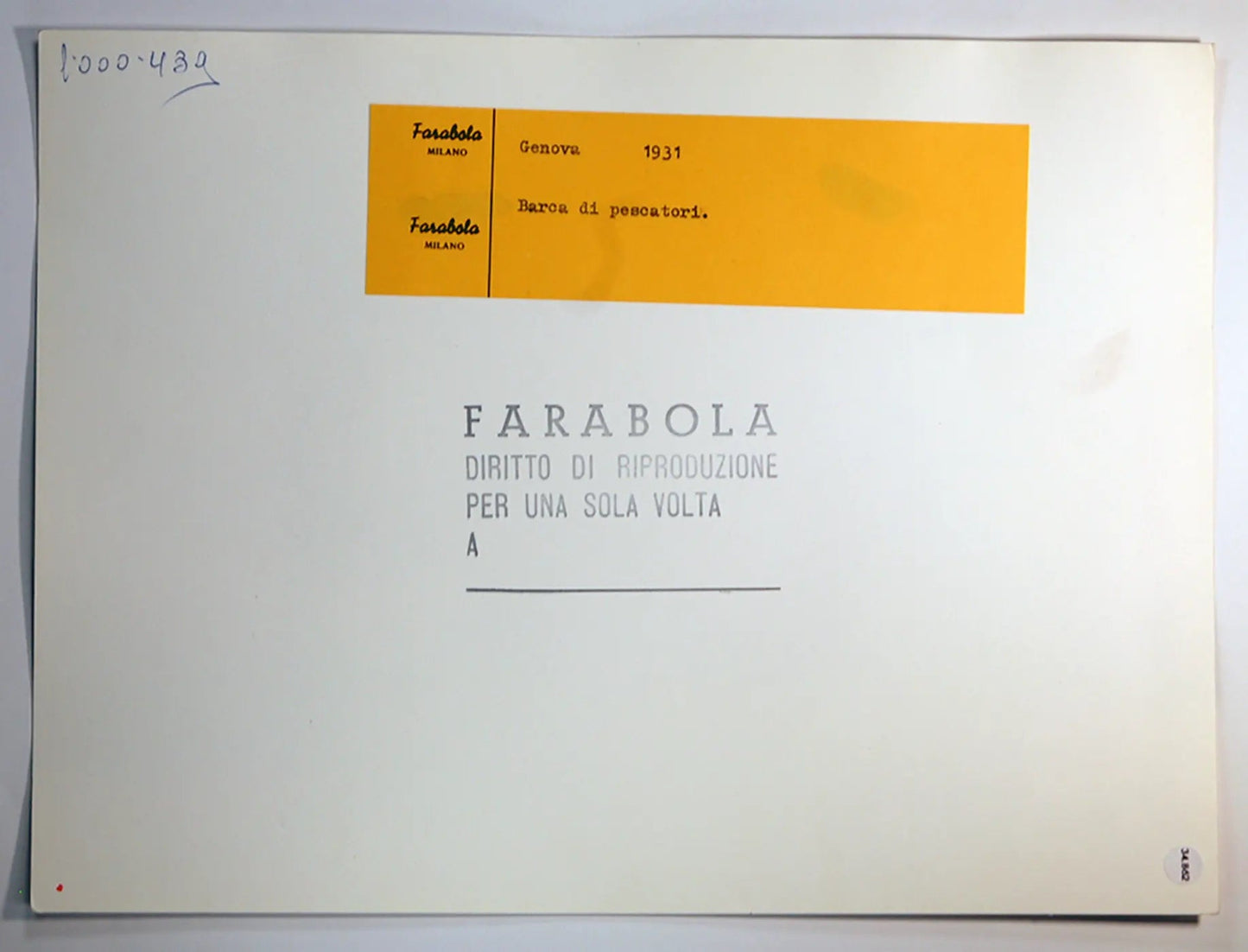 Genova Barca di pescatori 1931 Ft 34862 - Stampa 30x24 cm - Farabola Stampa ai sali d'argento