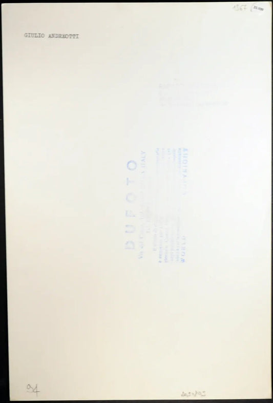 Giulio Andreotti anni 90 Ft 35109 - Stampa 20x30 cm - Farabola Stampa ai sali d'argento