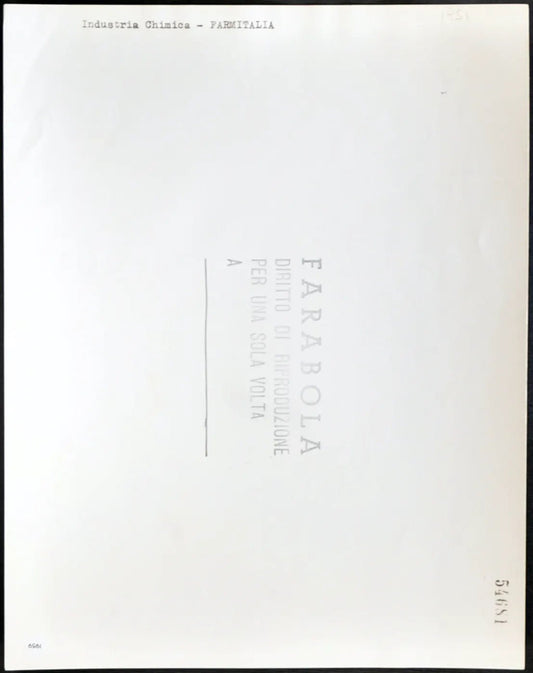 Industria Chimica Farmitalia anni 60 Ft 1959 - Stampa 21x27 cm - Farabola Stampa ai sali d'argento
