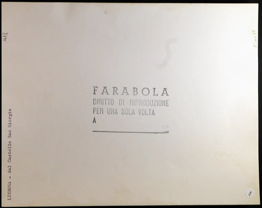 Lisbona Castello San Giorgio anni 60 Ft 1475 - Stampa 21x27 cm - Farabola Stampa ai sali d'argento