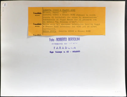 Loretta Goggi e Franco Rosi 1971 Ft 2219 - Stampa 21x27 cm - Farabola Stampa ai sali d'argento