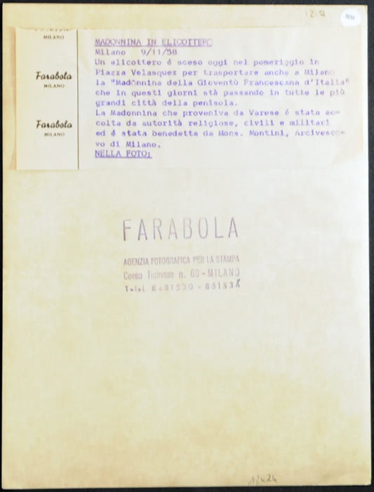 Madonnina della Gioventù Francescana 1958 Ft 1251 - Stampa 24x18 cm - Farabola Stampa ai sali d'argento