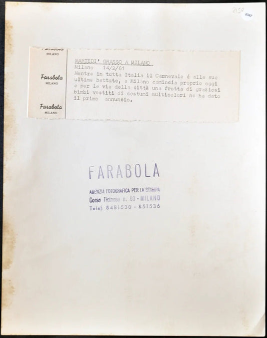 Carnevale Milano 1961 Ft 2087 - Stampa 21x27 cm - Farabola Stampa ai sali d'argento