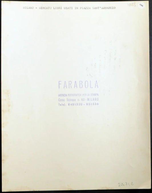 Milano Mercato libri usati Sant'Ambrogio Ft 1096 - Stampa 21x27 cm - Farabola Stampa ai sali d'argento