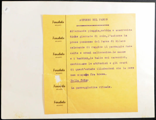 Passeggiata al Parco Milano anni 60 Ft 1323 - Stampa 24x18 cm - Farabola Stampa ai sali d'argento