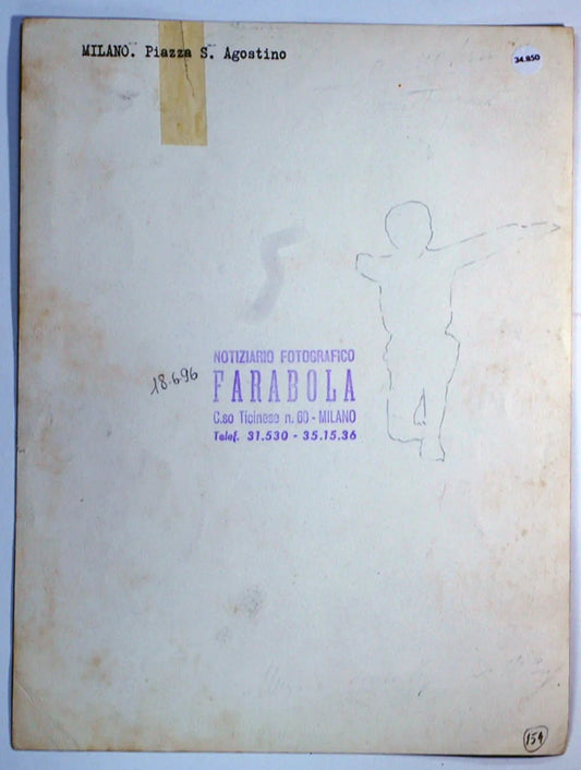 Piazza S. Agostino Milano Ft 34850 - Stampa 24x18 cm - Farabola Stampa ai sali d'argento