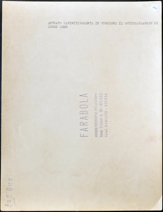 Sottopassaggio Corso Como Milano anni 60 Ft 2067 - Stampa 21x27 cm - Farabola Stampa ai sali d'argento