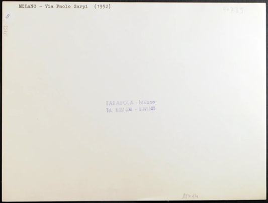 Via Paolo Sarpi Milano 1952 Ft 1171 - Stampa 24x18 cm - Farabola Stampa ai sali d'argento