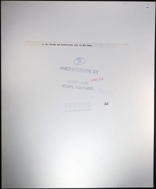Boy George anni 80 Ft 924 - Stampa 27x37 cm - Farabola Stampa ai sali d'argento