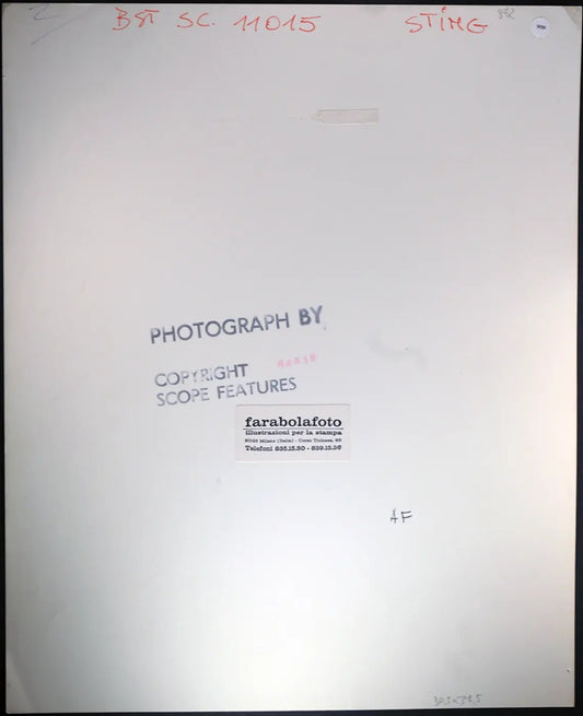 Sting anni 80 Ft 909 - Stampa 27x37 cm - Farabola Stampa ai sali d'argento