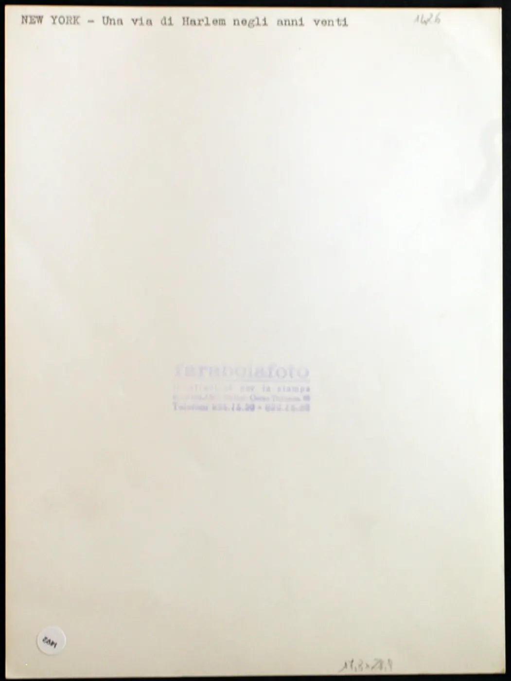 New York Harlem anni 20 Ft 1492 - Stampa 24x18 cm - Farabola Stampa ai sali d'argento