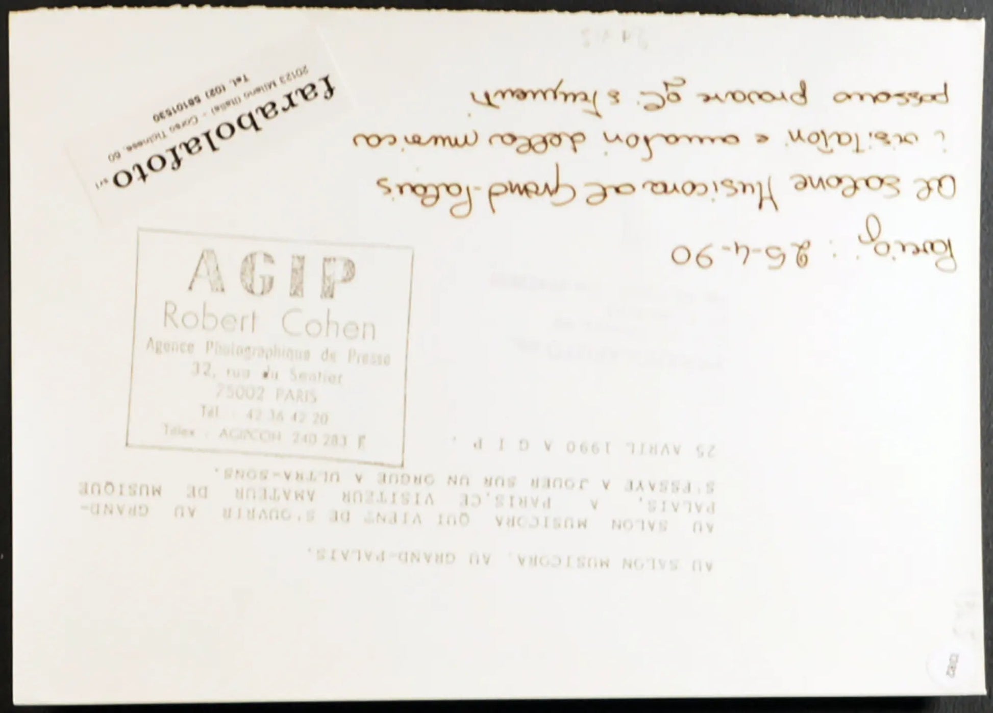 Parigi Salone Musicora 1990 Ft 1382 - Stampa 21x15 cm - Farabola Stampa ai sali d'argento