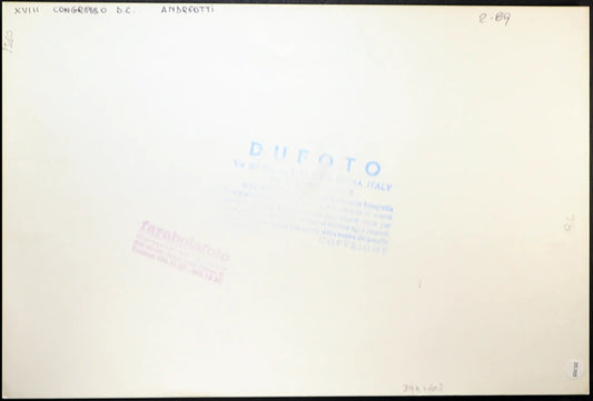 Giulio Andreotti 1989 Ft 35105 - Stampa 20x30 cm - Farabola Stampa ai sali d'argento