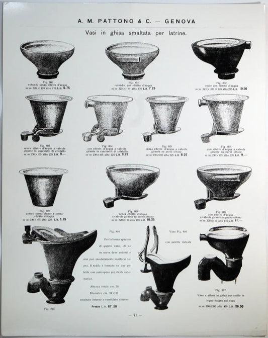 Pubblicità dei Vasi in ghisa Ft 34790 - Stampa 30x24 cm - Farabola Stampa ai sali d'argento