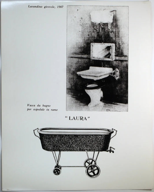 Pubblicità del Lavandino Girevole Ft 34788 - Stampa 30x24 cm - Farabola Stampa ai sali d'argento