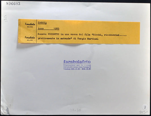 Renato Pozzetto Film Ricchi.... 1980 Ft 1773 - Stampa 21x27 cm - Farabola Stampa ai sali d'argento