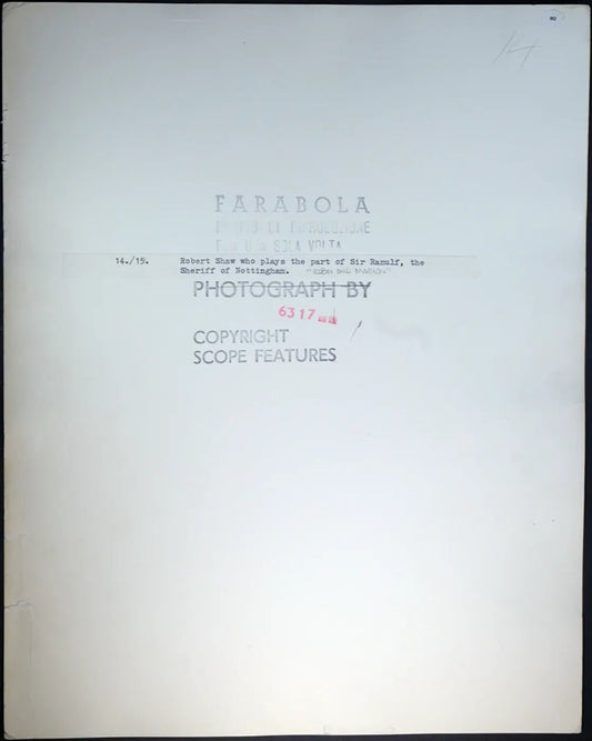 Robert Shaw Film Robin e Marian 1976 Ft 80 - Stampa 27x37 cm - Farabola Stampa ai sali d'argento