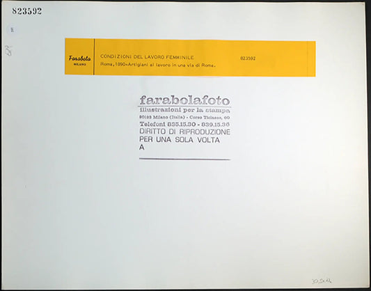 Artigiani al lavoro, Roma 1890 Ft 591 - Stampa 30x24 cm - Farabola Stampa ai sali d'argento