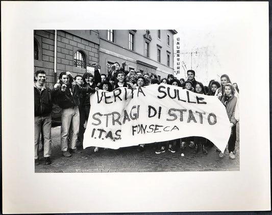 Roma Manifestazione contro Gladio anni 90 Ft 2151 - Stampa 24x30 cm - Farabola Stampa ai sali d'argento