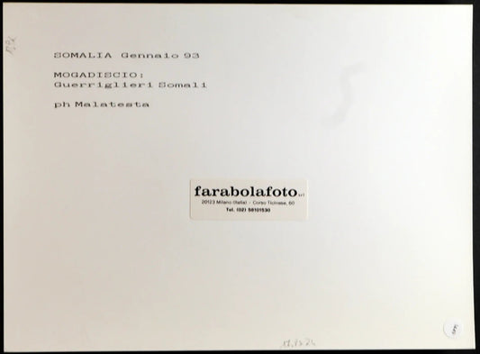 Somalia Guerriglieri somali 1993 Ft 1449 - Stampa 24x18 cm - Farabola Stampa ai sali d'argento