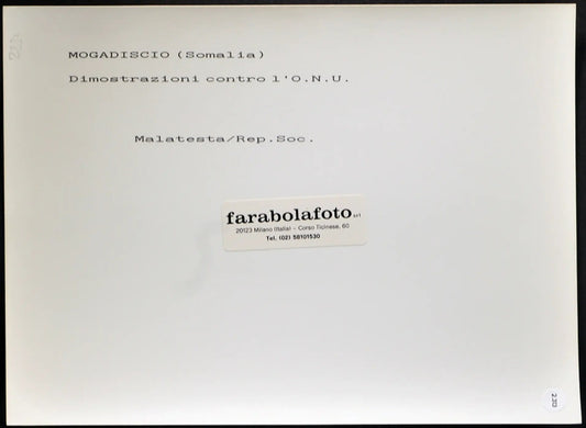 Somalia Manifestazione contro Onu 1993 Ft 2313 - Stampa 24x18 cm - Farabola stampa ai sali d'argento