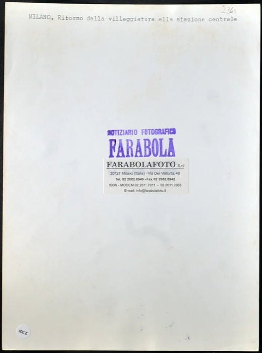 Stazione Centrale Milano anni 60 Ft 2331 - Stampa 24x18 cm - Farabola Stampa ai sali d'argento