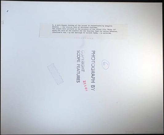 Sylvester Stallone Brigitte Nielsen 1985 Ft 894 - Stampa 27x37 cm - Farabola Stampa ai sali d'argento