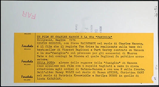 Serie Helter Skelter 1976 Ft 704 - Stampa 13x24cm - Farabola Stampa ai sali d'argento