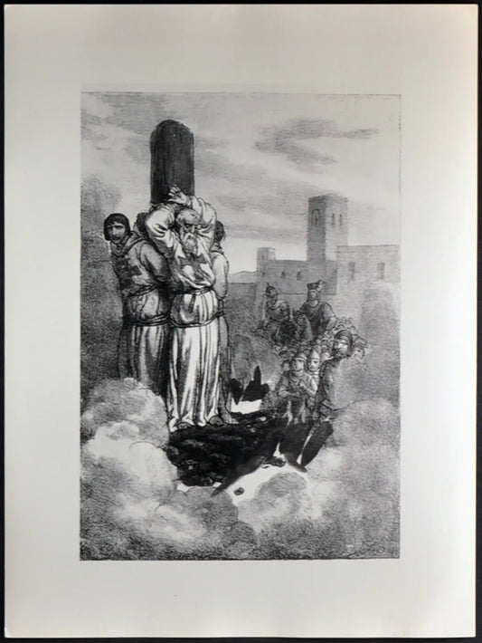 Templari Incisione XIX secolo Ft 2319 - Stampa 24x18 cm - Farabola Stampa ai sali d'argento