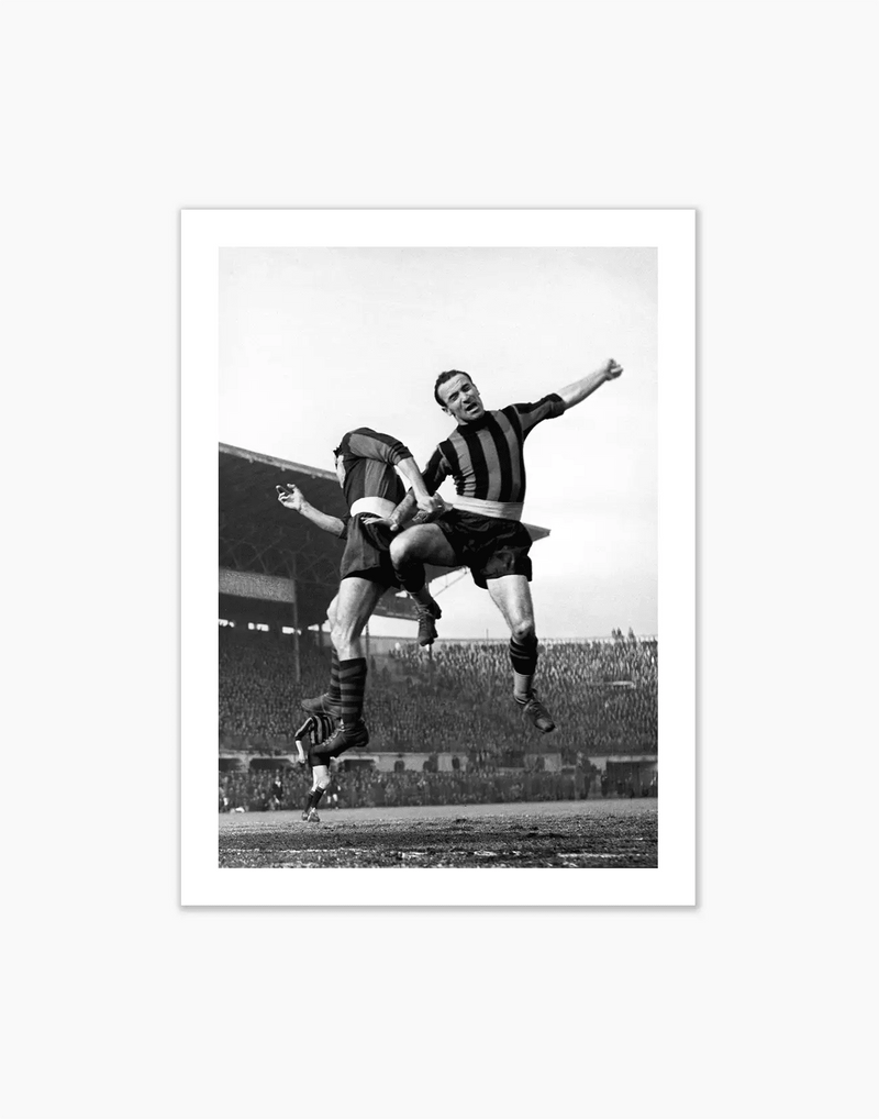 Tiro di testa di Amadei, Inter 1949 — stampa fine art