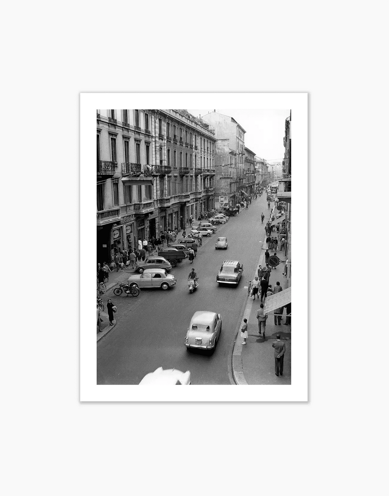Via Paolo Sarpi, Milano 1958 — stampa fine art