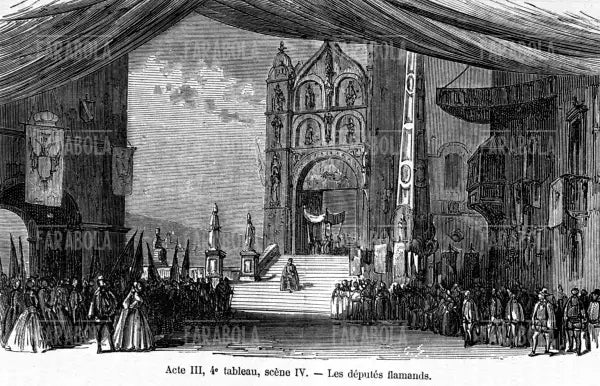 Scena dell'opera Don Carlos di Giuseppe Verdi, XIX secolo