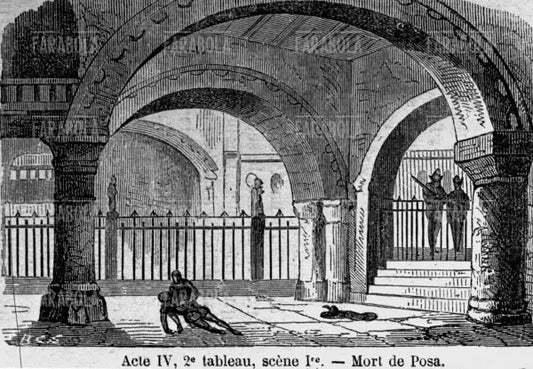 Scena dell'opera Don Carlos di Giuseppe Verdi, XIX secolo