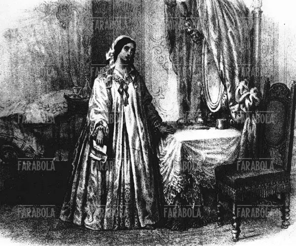 Disegno di Focosi per lo spartito de La traviata di Giuseppe Verdi, XIX secolo
