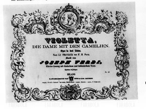 Copertina della prima edizione tedesca de La traviata di Giuseppe Verdi, XIX secolo