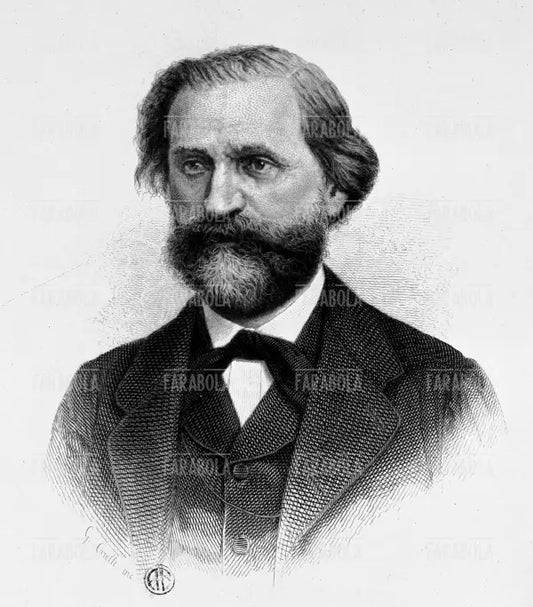 Incisione di G. Carelli con Giuseppe Verdi, XIX secolo