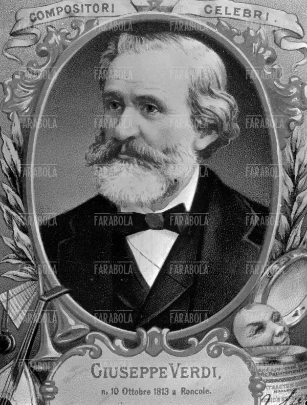 Giuseppe Verdi su una figurina Liebig, XIX secolo